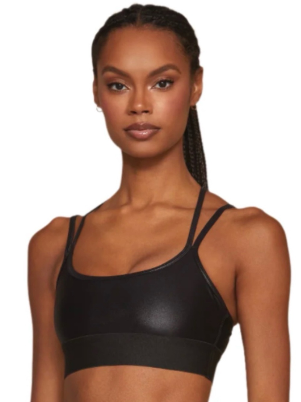 Noli Yoga Liquid Black Strappy Black Sports Bralette